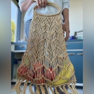 Boho Jute Natural Open Tote Bag/Shopper